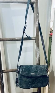 Borsa a tracolla AIMEE KESTENBERG blu chiaro con patta in denim ottima! - Foto 1 di 24