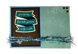 ANY OCCASION Greeting Card - FAVORITE PERSON - Handmade A2 size SALE - Picture 1 of 2