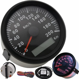 Waterproof GPS Speedometer Gauge 0-200km/h 85mm for Boat Car Motorcycle Truck - Picture 1 of 12