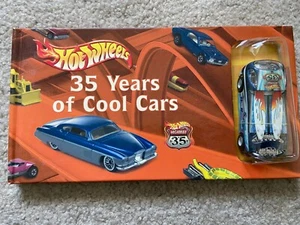 Rare 35 Years of Cool Cars Hot Wheels Book and Car - Plastic Blister Damaged - Picture 1 of 5