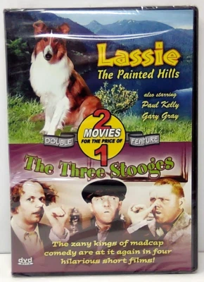 Lassie The Painted Hills and The Three Stooges Double Feature DVD Sealed - Image 1 of 4