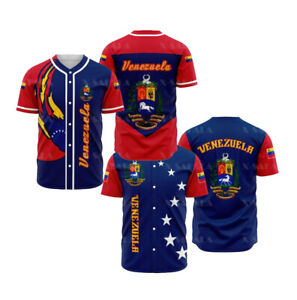 Design Venezuela COAT OF ARMS Love Country Flag 3D Printed Baseball Jersey