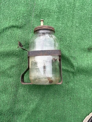 1940's 1950's Dodge Mopar windshield washer fluid bottle & bracket 1947 1948 - Изображение 1 из 4