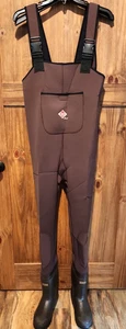 LaCrosse Red Ball Neoprene Waders Mens Size 7 Brown Boot Foot Steel Shank - Picture 1 of 16