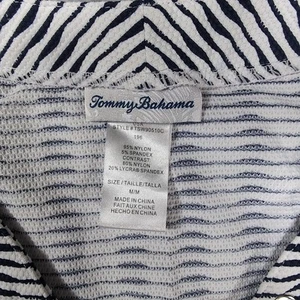 Tommy Bahama Dress Women's Medium White Blue Stripe Sleeveless Lace Up Sundress - Picture 1 of 7