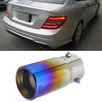 Car Chrome Stainless Rear Exhaust Pipe Tail Muffler Tip For Mercedes-Benz C180 - Изображение 1 из 4