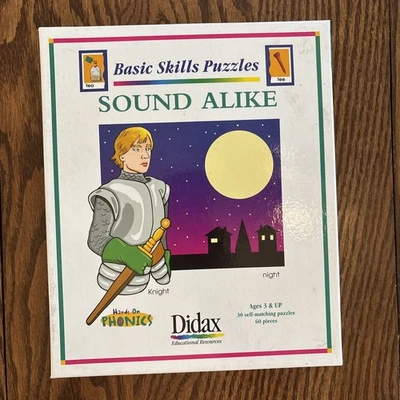 Didax Phonics Basic Skills Puzzles - Sounds Alike - Classroom Puzzle - Image 1 of 4