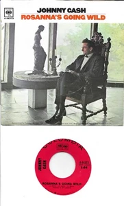 JOHNNY CASH  Rosanna's Going Wild / Roll Call  original 45 with PicSleeve - Picture 1 of 1