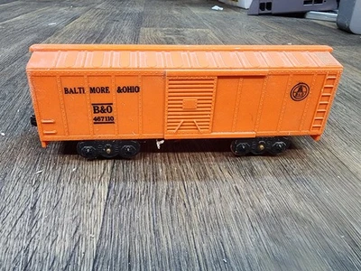 Trem Marx - Medidor O - 467110 B&O Box Car - Laranja - Vintage  - Imagem 1 de 4