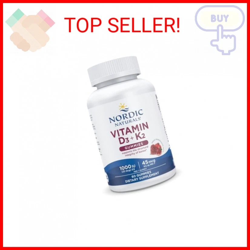 Vitamin D3 K2 Gummies 60 Count by Nordic Naturals