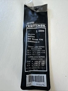 Craftsman  SAE Hollow Hex Set Screw Keys - Short & Long- 9-46696 - Picture 1 of 4
