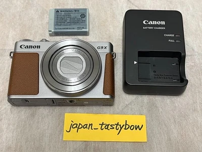 Canon PowerShot G9X Mark II Digital Camera Silver Boxed Made in Japan Used - Image 1 of 4