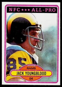 Jack Youngblood, 1980 Topps, #370, Los Angeles Rams, - Imagen 1 de 2