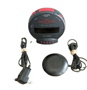 Sonic Bomb Dual Extra Loud Alarm Clock With Bed Shaker Black TESTED WORKS - Picture 1 of 4