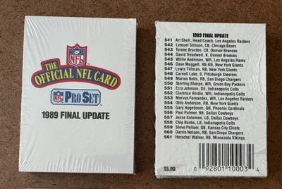 1989 Pro Set NFL Final Update Set MEGGETT David TREADWELL Carnell LAKE Rookie RC - Image 1 of 4