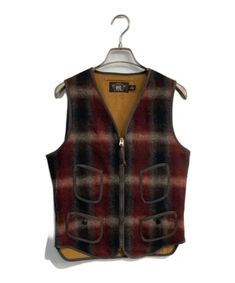 RRL Checked wool vest 782529141001 Size: XS Black x red Men 782529141001 - Image 1 of 4