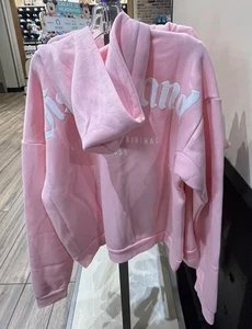 Disneyland YOUTH Pink White Spirit Jersey Sweater Zip Up Hoodie XS S M L XL 2XL - Picture 1 of 3