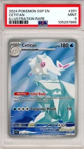 2024 Pokémon SSP EN Illustration Rare Cetitan #201 PSA 9 - Picture 1 of 2