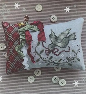 Holly Bird Ornament Counted Cross Stitch Pattern ~ Stitches by Ethel - Picture 1 of 1