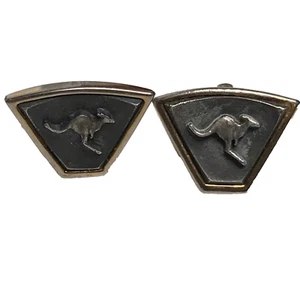 Vintage RARE Embossed Kangaroo Cufflinks - Bild 1 von 7