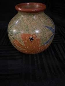 Vaso rana ceramica rotondo vintage alto 5" - Foto 1 di 9