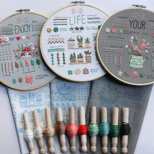 Embroidery kit for Beginners Adults Learn 33 Different Stitches DIY Kits - Picture 1 of 6