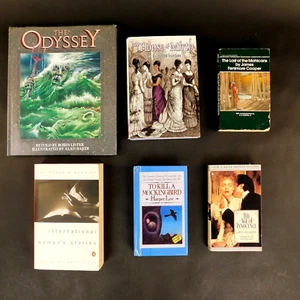 Literature books Lot of 6; The Odyssey, Edith Wharton (2), James Fenimore Cooper - Picture 1 of 9