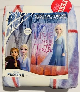 Disney Frozen 2 Silky Soft Throw “Live Your Truth” 40” x  50” - Picture 1 of 3