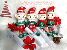 Personalized Christmas Elf Plush Custom Christmas Ornament Girl or Boy 2023