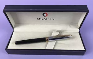 Pluma Estilográfica Sheaffer Sagaris GT Negro Brillante y Cromo M Nuevo en Caja, Nueva en Caja - Imagen 1 de 5