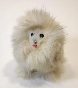 Vintage Fur Stuffed Puppy Kitten Animal Pin Eyes Nose No Ears Soft - Picture 1 of 9