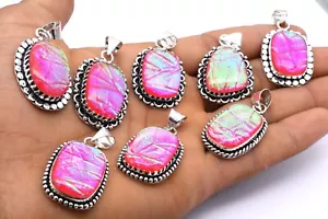 5 Stück Mix Größe Menge Triole Opal Handgefertigt Anhänger Menge, Versilbert - Bild 1 von 2
