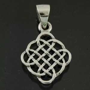 NUEVO Colgante y Collar Hecho a Mano de Plata de Ley Pura 925 Pequeño de Plata Celta - Imagen 1 de 5