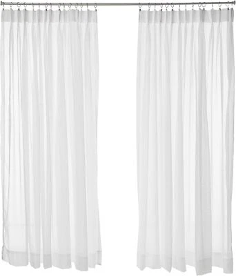 Stylemaster Splendor Pinch Pleated Drapes Pair, 2 of 48" by 84", White - Image 1 of 2