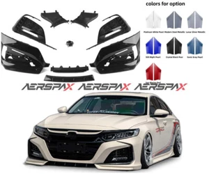 Black Front Bumper Surround Cover Lip Kit For Honda Accord 10th 2018-2021 YOFER - Picture 1 of 23