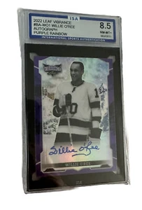 2022 LEAF VIBRANCE #BA-WO1 WILLIE O'REE AUTOGRAPH PURPLE RAINBOW NM 8.5 - Picture 1 of 1