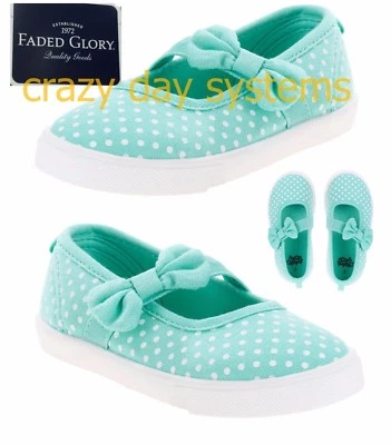 NUEVO Zapatos Mary Jane Casuales Desteñidos Gloria Como Nuevos/Blanco Talla 7 8 9 11 Niñas Pequeñas Foto 1 de 4