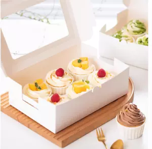 5 Pack Cupcake/Muffin Cases With Tray Bottom, 6 Grids Per Pack With Clear Window - Picture 1 of 8