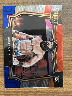 2023 Panini Select WWE GINDER MAHAL Ringside Sp Red White Blue - Image 1 of 2
