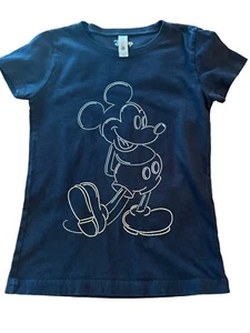 Disney Youth Mickey Mouse Black T Shirt Next Level Apparel Medium 7/8 - Picture 1 of 5