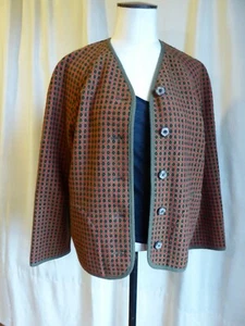 CAROLINE ROHMER Veste courte spencer tweed LAINE ALPAGA Vintage 44 TBE - Picture 1 of 9