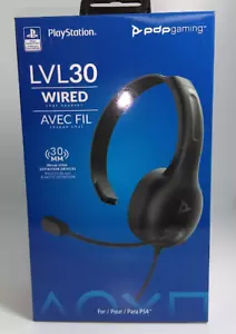 Playstation Chat Headset With Noise Cancelling Microphone PDP Gaming LVL30 Black - Picture 1 of 5