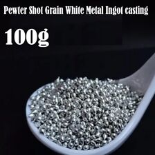 100g Premium Pewter Shot Metal Ingot Casting Reduce Energy Costs White New