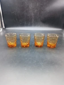 VTG set of 4 Anchor Hocking Lido Milano amber honey lowball/juice glass - Picture 1 of 4