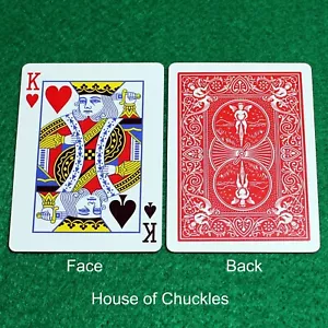 King of Hearts / Spades - Mis-Indexed - OFFICIAL - Red Bicycle Gaff Playing Card - Picture 1 of 1