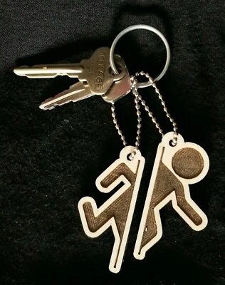 Portal Dual Laser Engraved Keychain Backpack Accessory - Image 1 of 4