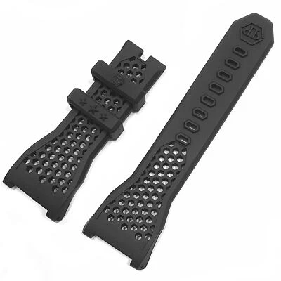 Philipp Plein Bracelet de Rechange Silicone Noir Le Squelette Automatique Pwbaa