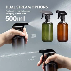 Botella de spray de agua de niebla vacía de 500 ml contenedor de aceite esencial de plástico recargable - Imagen 1 de 25