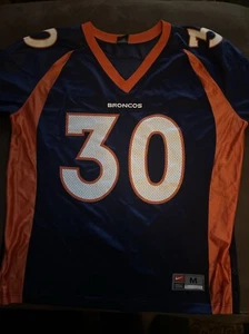 Vintage Nike Denver Broncos Terrell Davis #30 Football Jersey Men's Medium Blue - Picture 1 of 3