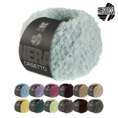 Lana Grossa ORSETTO (NERA) 50 g weiches Bouclé-Garn aus Alpaka- und Merinofasern - Bild 1 von 4
